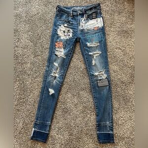 American Eagle women’s hi rise jeggings babe graffiti size 2